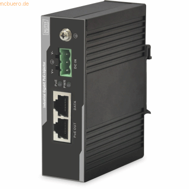 4016032445845 - DN-651112 PoE Injektor 10   100   1000 MBit s IEEE 8023af (1295 W) IEEE 8023at (255 W)