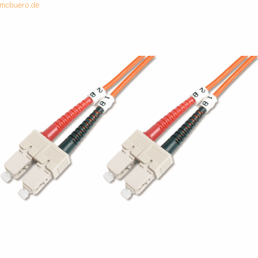 Assmann LWL Patchk.,SC/SC Multimode 50/125 µ, Duplex 3m, Klasse OM3