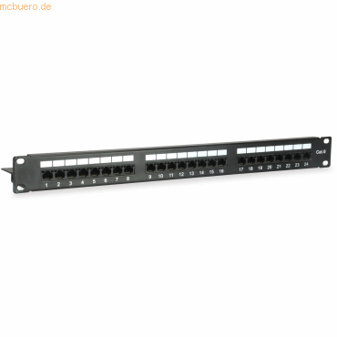 4015867207628 - DIGITAL DATA PatchPanel 24-Port Cat6 19 1HE schwarz 135425