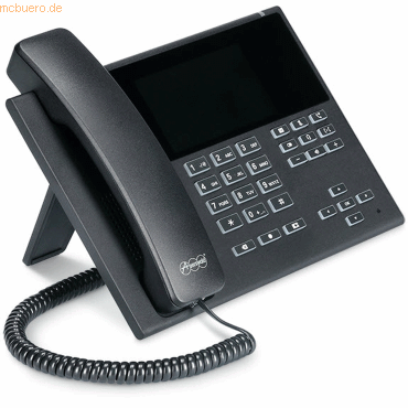 4019377902622 - COMfortel D-400 Schnurgebundenes Telefon VoIP Anrufbeantworter Freisprechen PoE Headsetanschluss Touch-Farbdisplay Schwarz