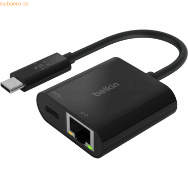 Belkin Belkin USB-C auf Gigabit-Ethernet-Adapter, 60W PD, schwarz