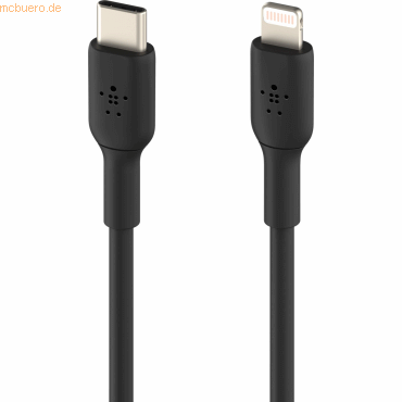 Belkin Belkin Lightning/USB-C Kabel PVC, mfi zertifiziert, 1m schwarz