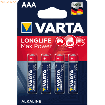 Varta VARTA LONGLIFE Max Power AAA Blister 4 (DE)