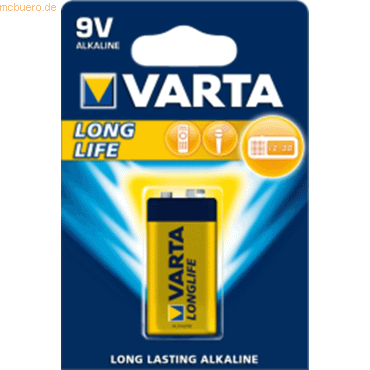 Varta VARTA LONGLIFE Batterie E-Block (9V-Block) 1er