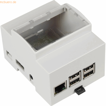 4250236814711 - RPI3 CASE DIN - Gehäuse für Raspberry Pi 3 Hutschiene grau trans