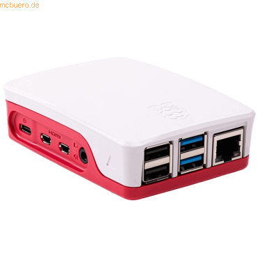 0644824914916 - RASPBERRY PI 4 Model B Gehäuse Kunststoff Rot Weiß