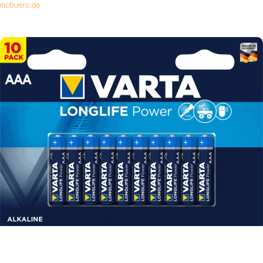 Varta VARTA Longlife Power, Batterie, AAA, Micro, 1,5V, 10Stk