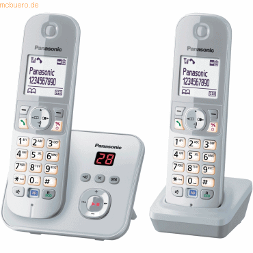 Panasonic Panasonic KX-TG6822GS perlsilber Duo mit AB