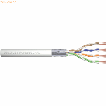 4016032241119 - DK-1521-V-1 Netzwerkkabel cat 5e f utp 020 mm² Lichtgrau (ral 7035) 100 m - Digitus