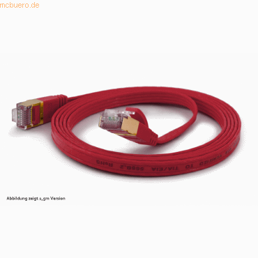 wantec wantecWire Patchkabel CAT6A extraflach FTP rot 2,0m