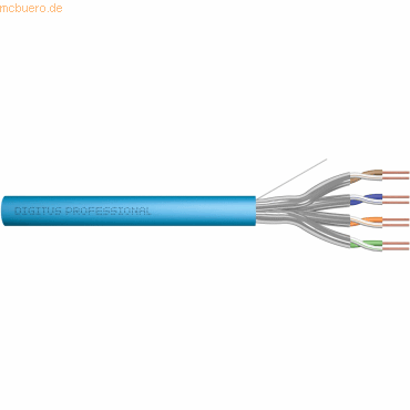 4016032344216 - DIGITUS Professional bulk cable - 500 m - light blue RAL 5012 - 500 meter