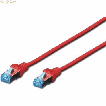 4016032199816 - DIGITUS Patch-Kabel RJ-45 (M) zu RJ-45 (M) 1m CCA SF UTP Cat 5e rot (DK-1532-010 R)