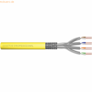 4016032462828 - DIGITUS 1743AVH1 - Verlegekabel Cat7A S FTP 1500 MHz gelb 100 m