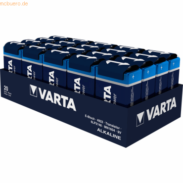 Varta VARTA HIGH ENERGY Batterie E-Block (9V-Block) 20er