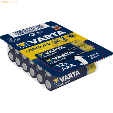 Varta VARTA Longlife, Batterie, AAA, Micro, 1,5V, 12Stk