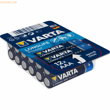 Varta VARTA Longlife Power, Batterie, AAA, Micro, 1,5V, 12Stk