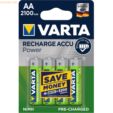 Varta VARTA RECHARGE ACCU Power AA 2100mAh Blister 4