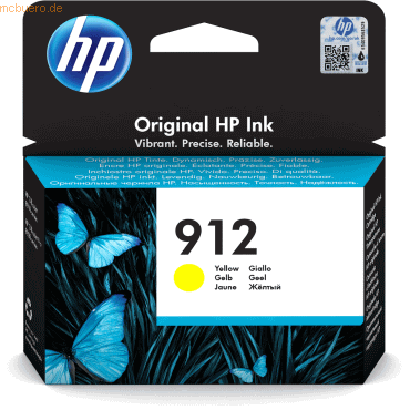 Hewlett Packard HP Tintenpatrone Nr. 912 3YL79AE Gelb (ca. 315 Seiten)