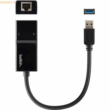 Belkin Belkin USB 3.0 Gigabit Ethernet Adapter 10/100/1000Mbps