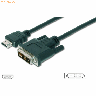 Assmann DIGITUS HDMI-Adapterkabel Typ A-DVI(18+1) St/St, 3.0m, Full HD