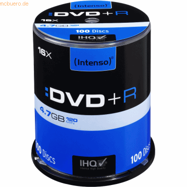Intenso International Intenso DVD+R 4,7GB 16x Speed Cake Box 100