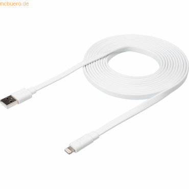 8718182274714 - Xtorm Flat USB to Lightning cable (3m) White 8718182274714 - Xtorm Flat USB to Lightning cable (3m) White