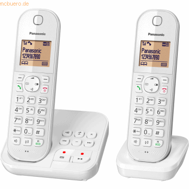 5025232836598 - KX-TGC422G - Schnurlostelefon - Anrufbeantworter mit Rufnummernanzeige - DECT - weiß + zusätzliches Handset (KX-TGC422GW)