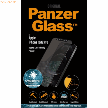 PanzerGlass PanzerGlass E2E iPhone 12/12 Pro, CF, Privacy Antibakt.