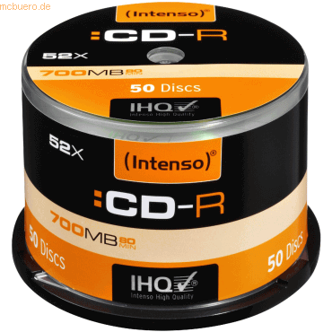 Intenso International Intenso CD-R 700MB/80 Min. 52x Speed Cake Box 50