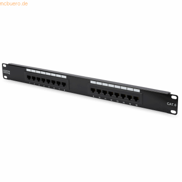 Assmann DIGITUS cat.6, Class E Patchpanel, ungeschirmt 16-Port Schwarz