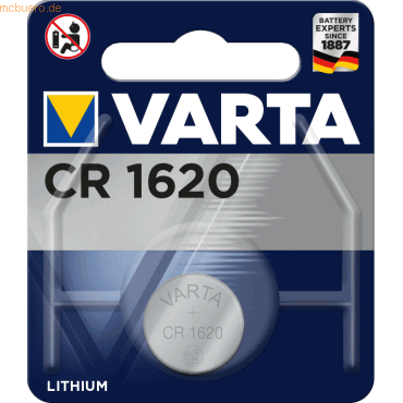 Varta VARTA Knopfzellenbatterie Electronics CR1620 Lithium