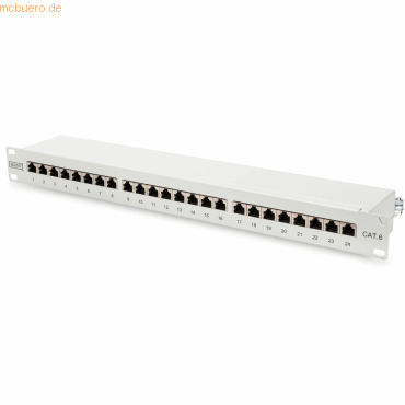 Assmann DIGITUS cat.6, Klasse E Patchpanel, geschirmt 24-Port Grau