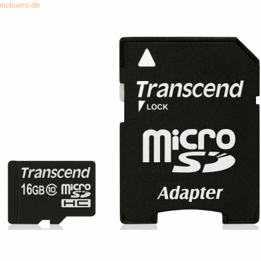 Transcend Transcend 16GB microSDHC Class 10 + SD-Adapter