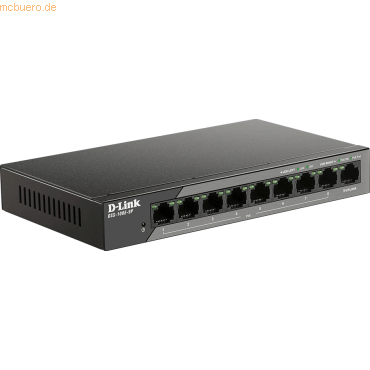 0790069451089 - D-Link DSS 100E-9P - Switch - unmanaged - 8 x 10 100 (PoE) + 1 x 1000Base-T - Desktop - PoE (92 W)