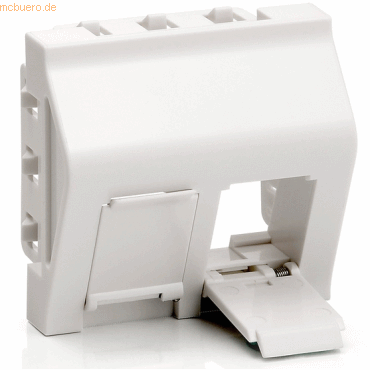 4015867175521 - Unterputzdose Einsatz French 2 Keystone 45x45 RAL9010 Poly