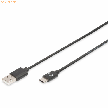 Assmann DIGITUS USB Type-C auf A 2.0 Anschlusskabel St/St 1.0m schwarz