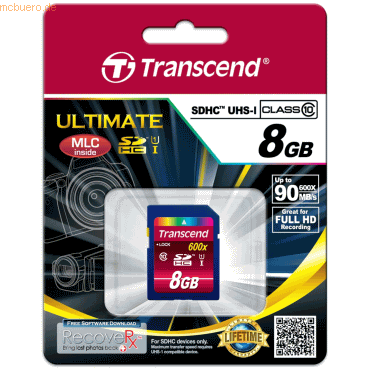 Transcend Transcend 8GB SDHC Class 10 UHS-1 600x Ultimate
