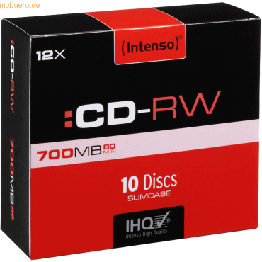Intenso International Intenso CD-RW 700MB/80 Min. 12x Speed Rewritable