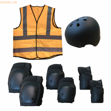 4895160634730 - iconBIT Protector Kit Helmet Protectors and Signal Vest GrL