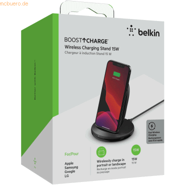 Belkin Belkin 15W Wireless Charging Stand inkl. Netzteil, schwarz