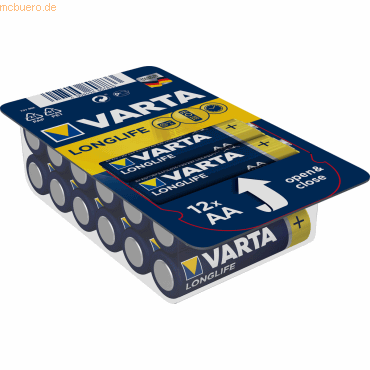 Varta VARTA LONGLIFE Batterie AA LR6 Mignon 12er Big Box