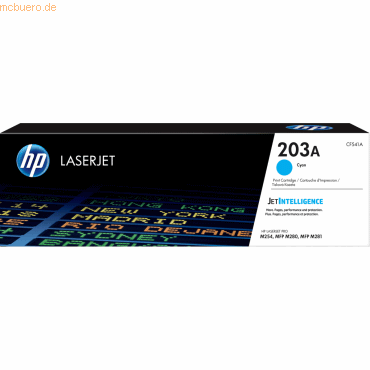 Hewlett Packard HP Toner 203A Cyan (ca. 1.300 Seiten)