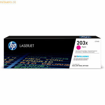 Hewlett Packard HP Toner 203X Magenta (ca. 2.500 Seiten)