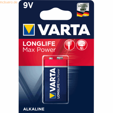 Varta VARTA LONGLIFE Max Power 9V Blister 1