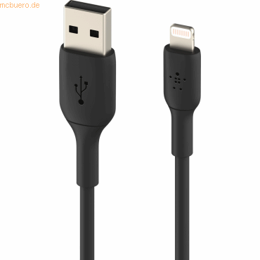 0745883788644 - Belkin BOOST CHARGE - Lightning-Kabel - Lightning (M) bis USB (M) - 1 m - Schwarz - für Apple 105 iPad Pro 129 iPad Pro (2nd generation) iPhone 11 11 Pro 11 Pro Max 8 XR XS XS Max (CAA001BT1MBK)