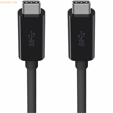 Belkin Belkin USB-C/USB-C Monitorkabel 4K, 5 Gbit/s 100W, 2m, Schwarz