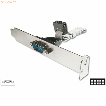 4016032301509 - - Serieller Anschluss Steckplatzhalter - Adapterkabel - idc 10-polig auf D-Sub 9 - Stecker auf Stecker - Flachkabel