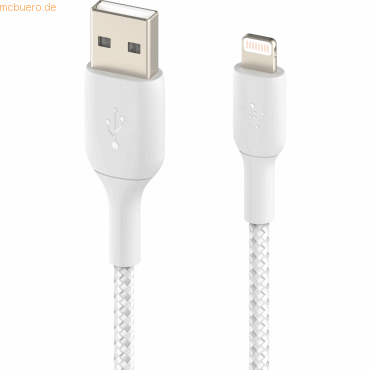 Belkin Belkin Lightning Lade/Sync Kabel ummantelt mfi 3m weiß