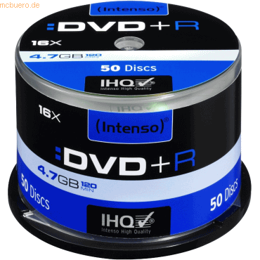 Intenso International Intenso DVD+R 4,7GB 16x Speed Cake Box 50