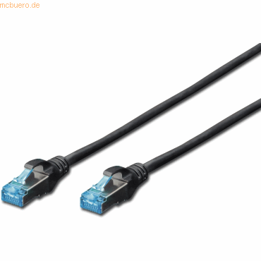 4016032213918 - DIGITUS Patch-Kabel RJ-45 (M) zu RJ-45 (M) 5m Kupfer SF UTP Cat 5e schwarz (DK-1531-050 BL)